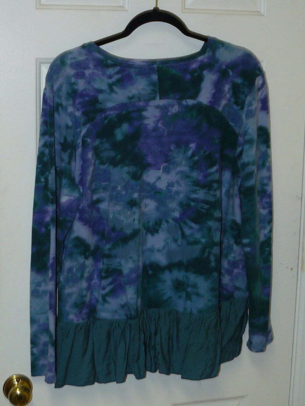 LOGO Lounge by Lori Goldstein Printed French Terry Top w/Hem Sz L
